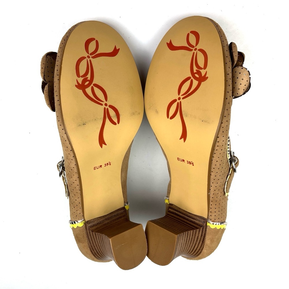 New Poetic License Agenda Retro Round Toe Mary Jane Heels Tan Suede size 8.5 - Picture 8 of 9